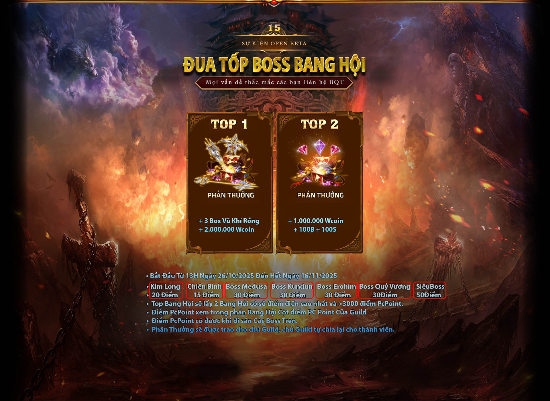 Boss bang hội open